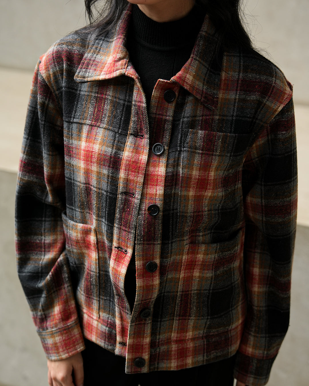 Overshirt Flannel Jacket Limited - Rust Black