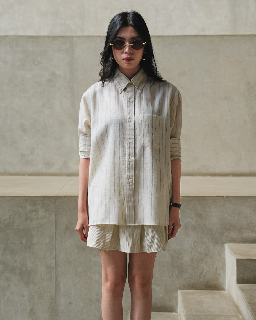 Abstract Stripe Shirt - Offwhite