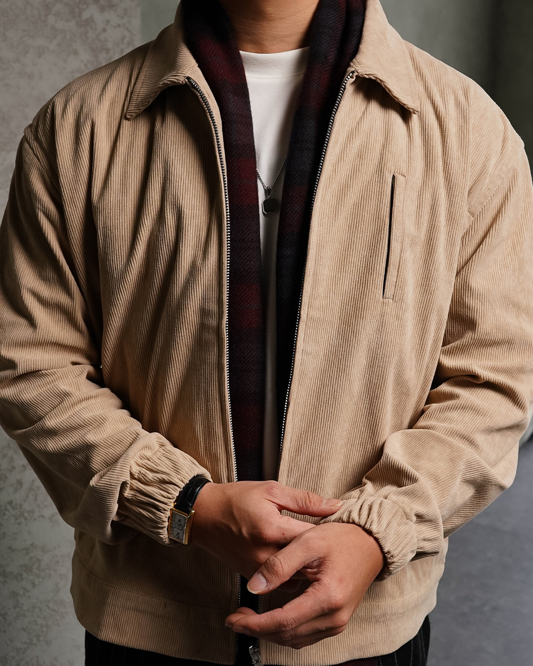 Minimal Jacket Corduroy - Biege
