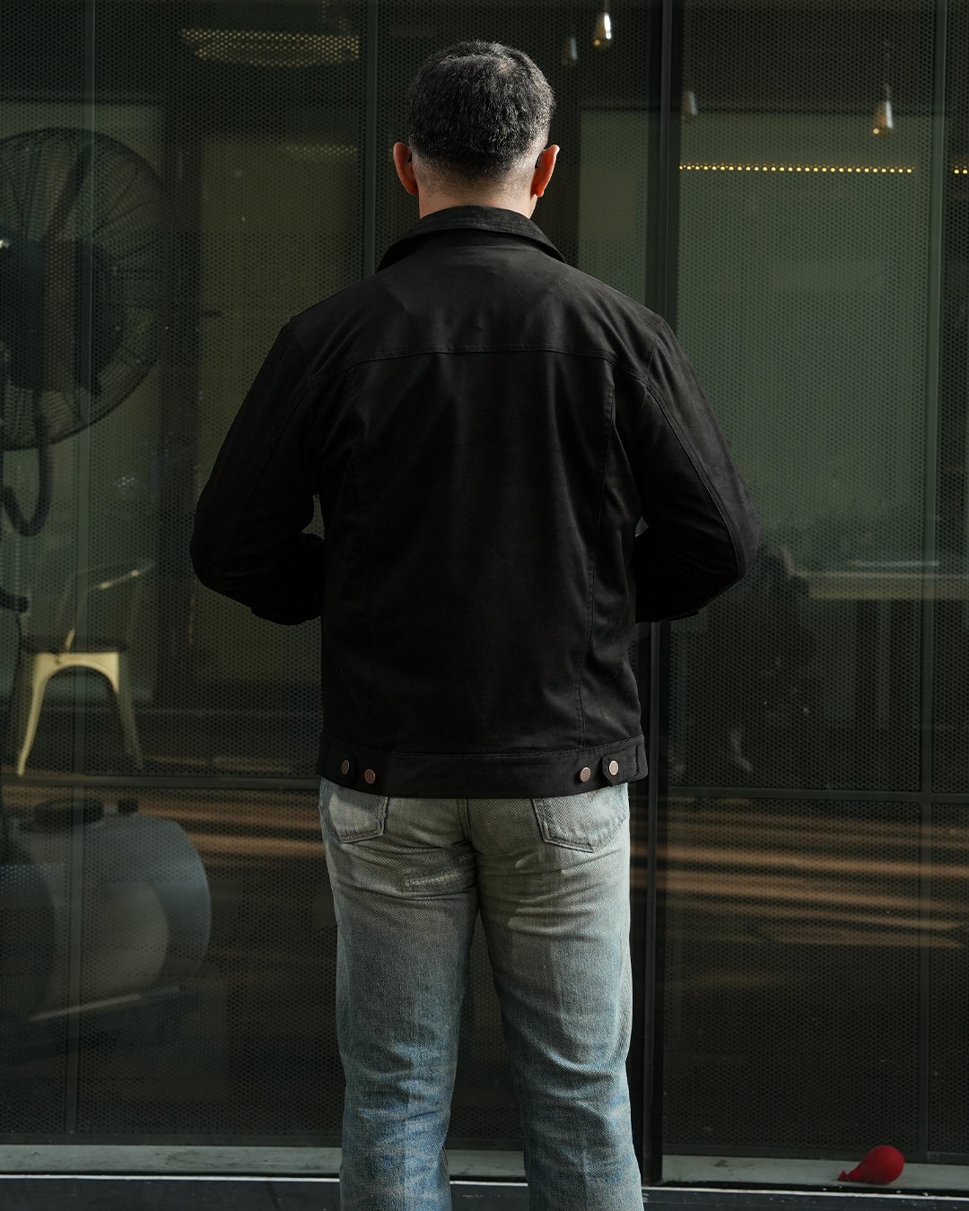 Classic Trucker Jacket Suede - Black