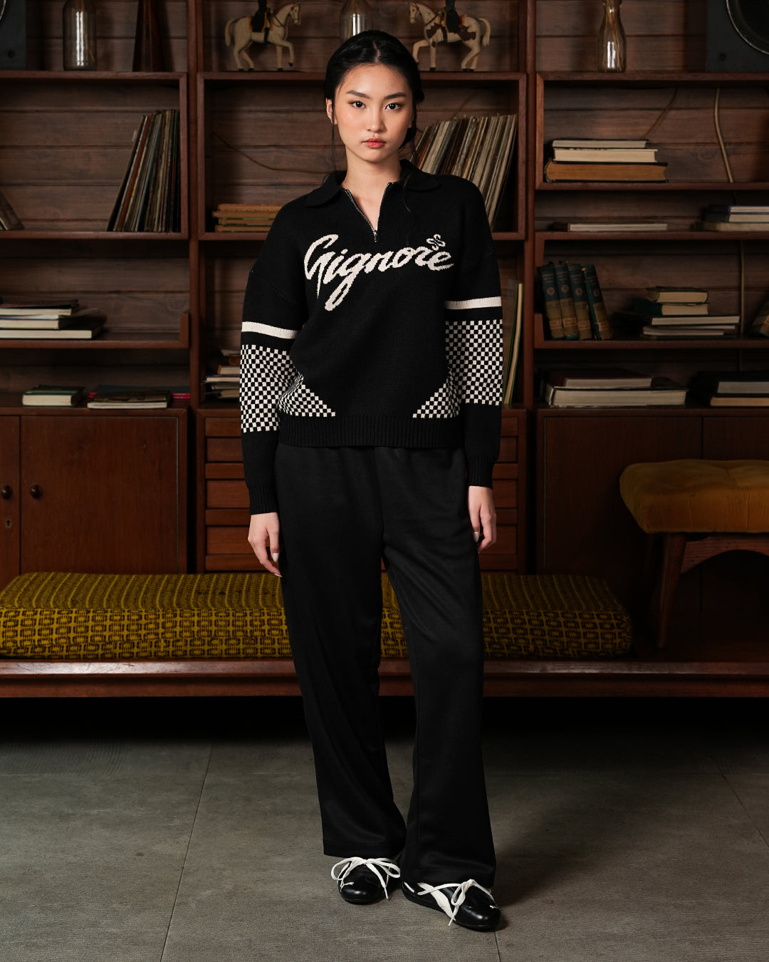 Race Knitwear Half Zip SIGNORE - Black