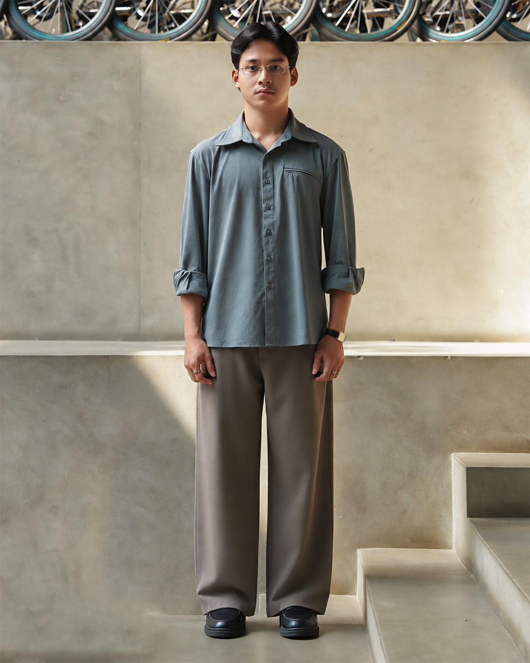 Valeno Shirt Suede Fabric