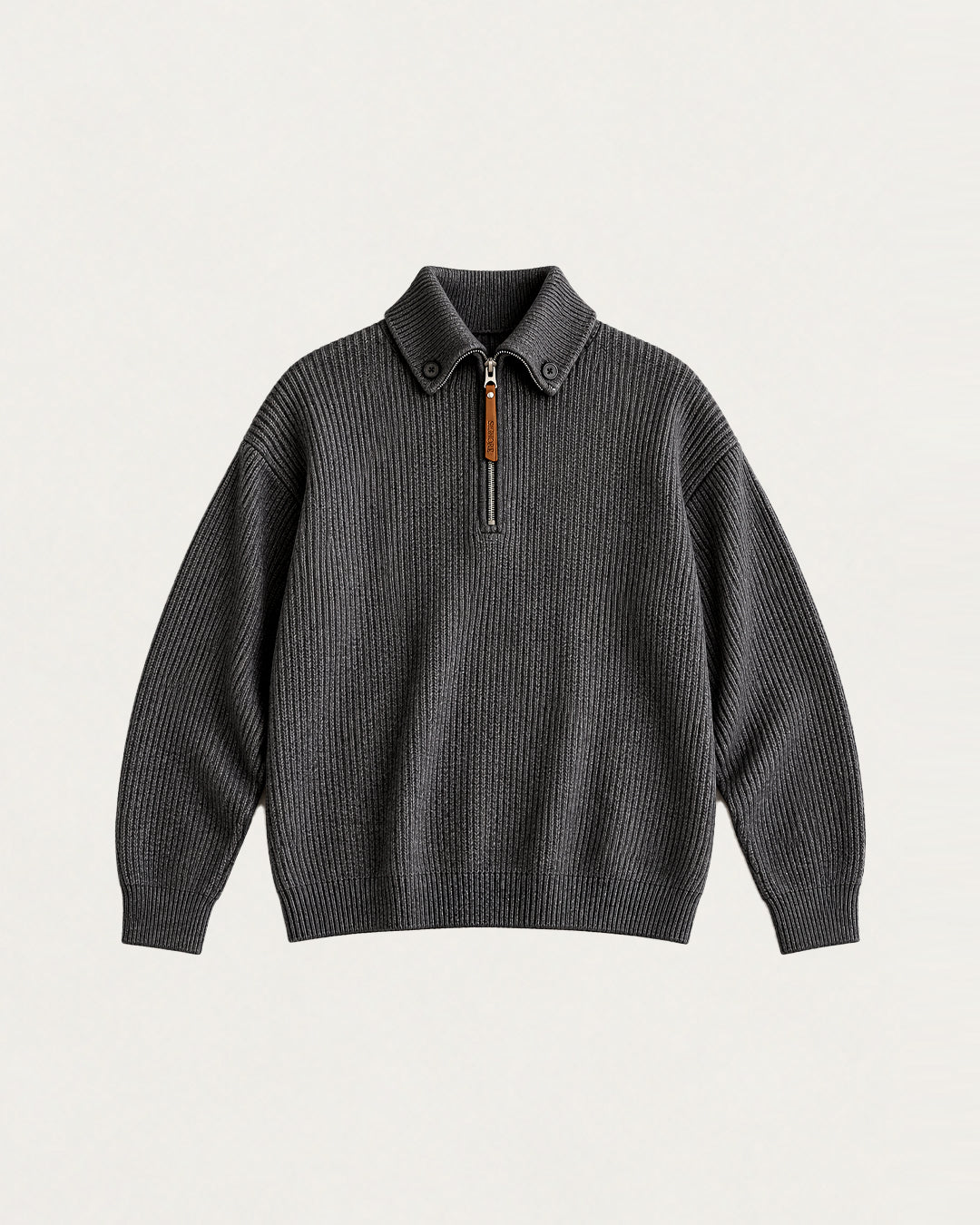 Button Half Zip Knits
