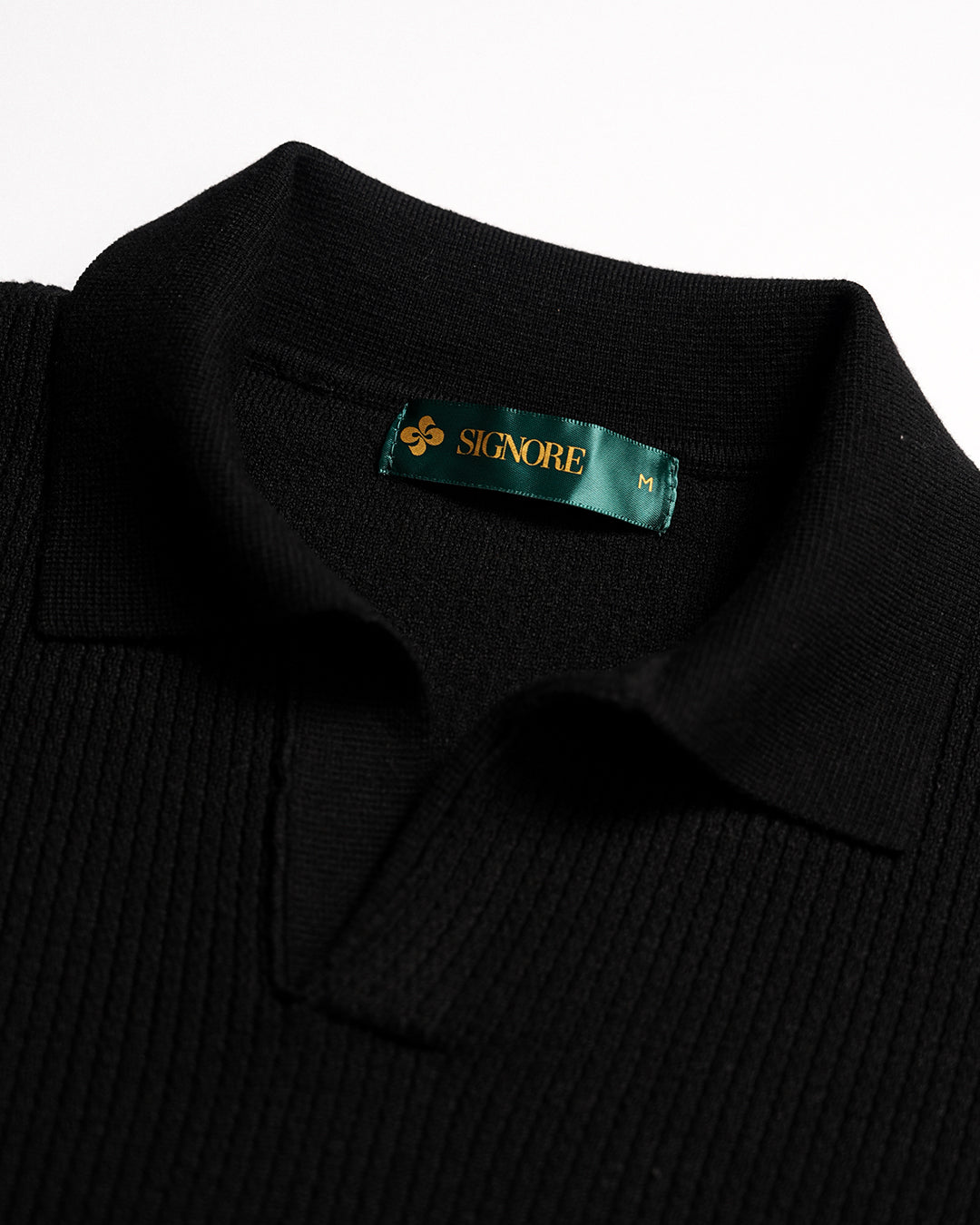 Essential Polo Knitwear - Black