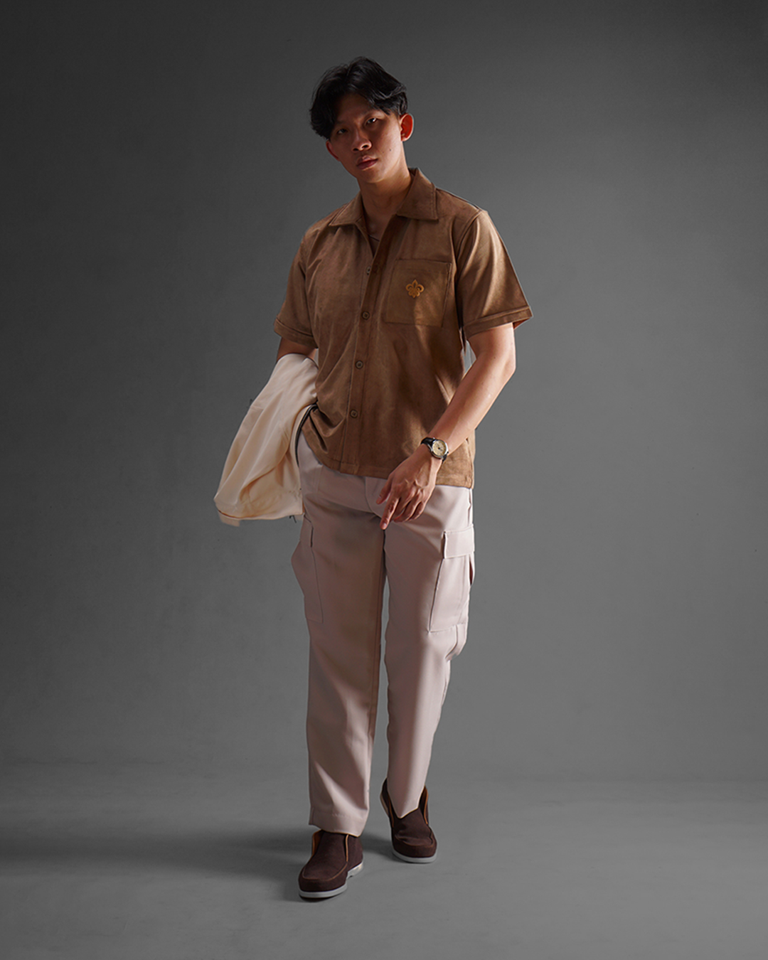 Suede Work Shirt - Brown