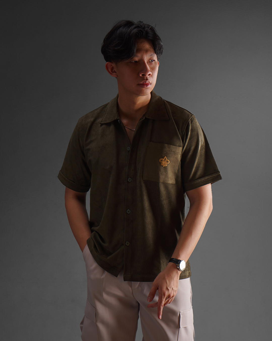 Suede Work Shirt - Dark Green