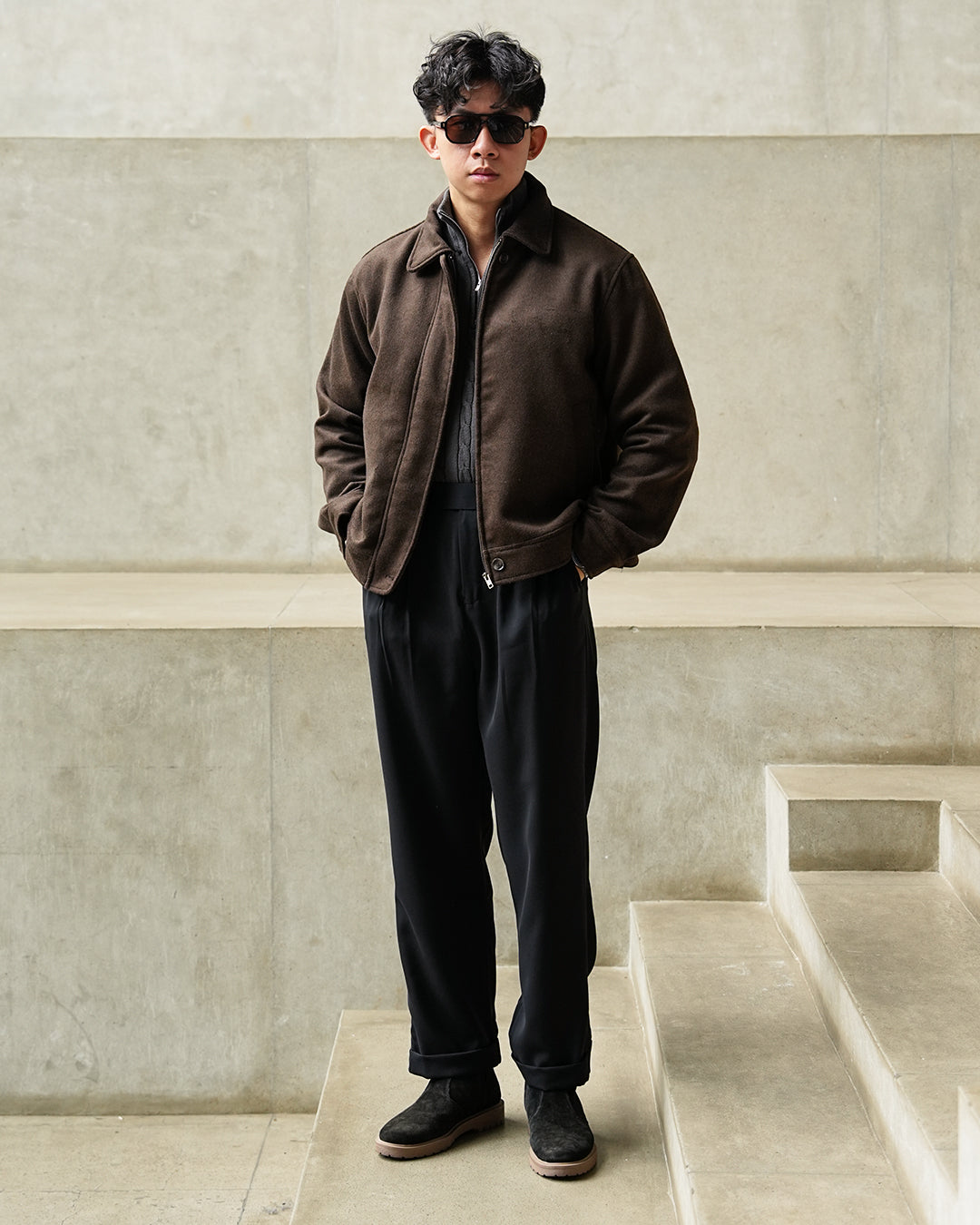Woolaken Minimal Jacket - Coffee