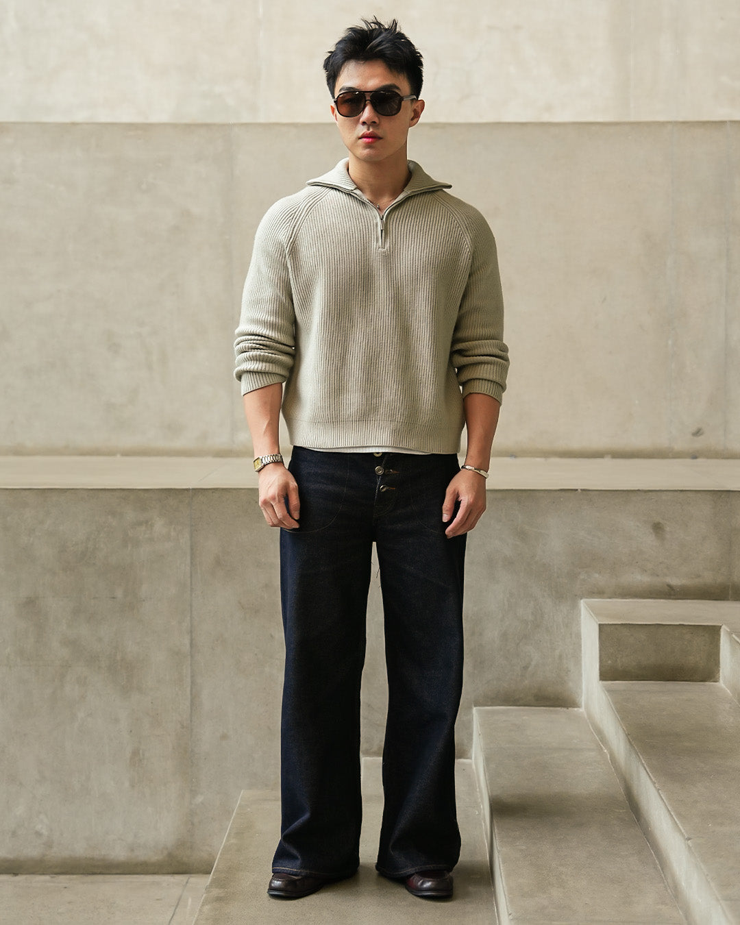 Minimal Knitwear Half Zip