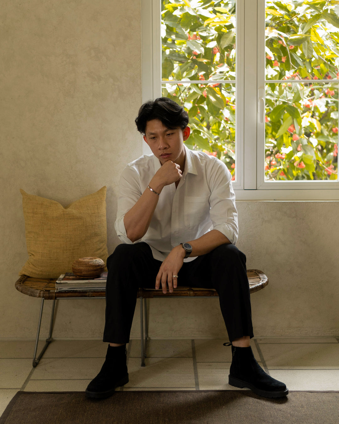 HOMME Linen Shirt - White