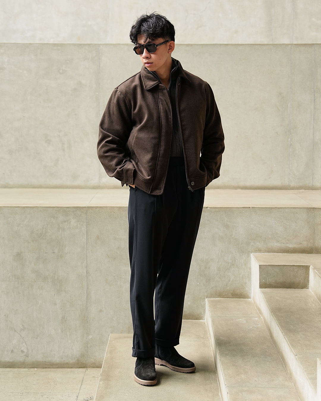 Woolaken Minimal Jacket - Coffee