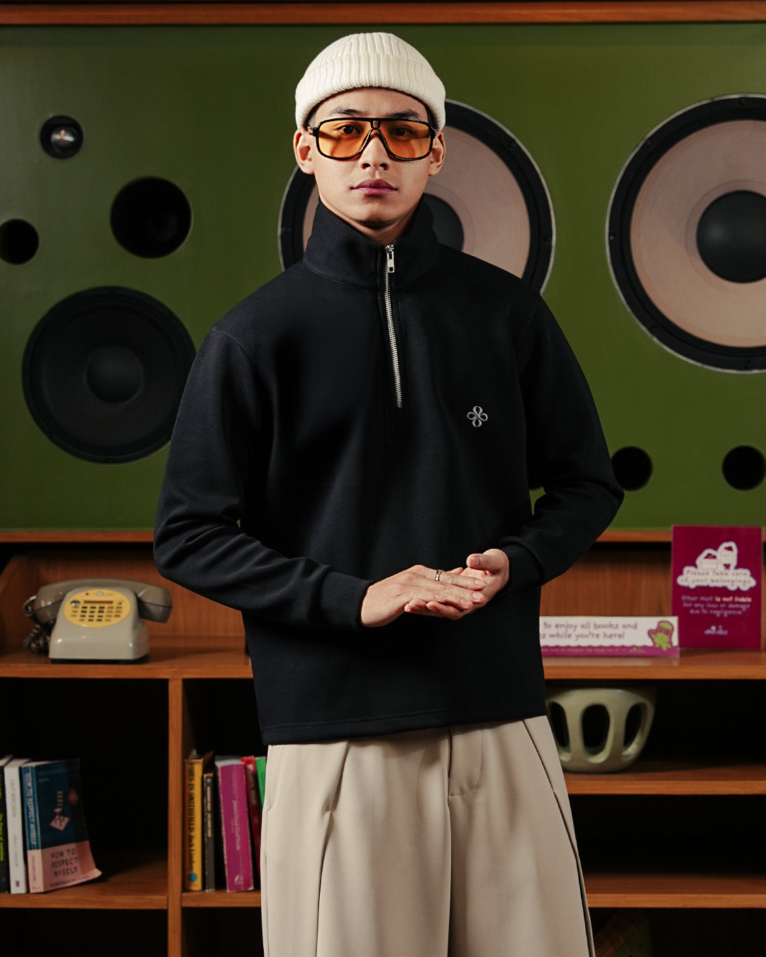 Half Zip Bordir Maison Polo