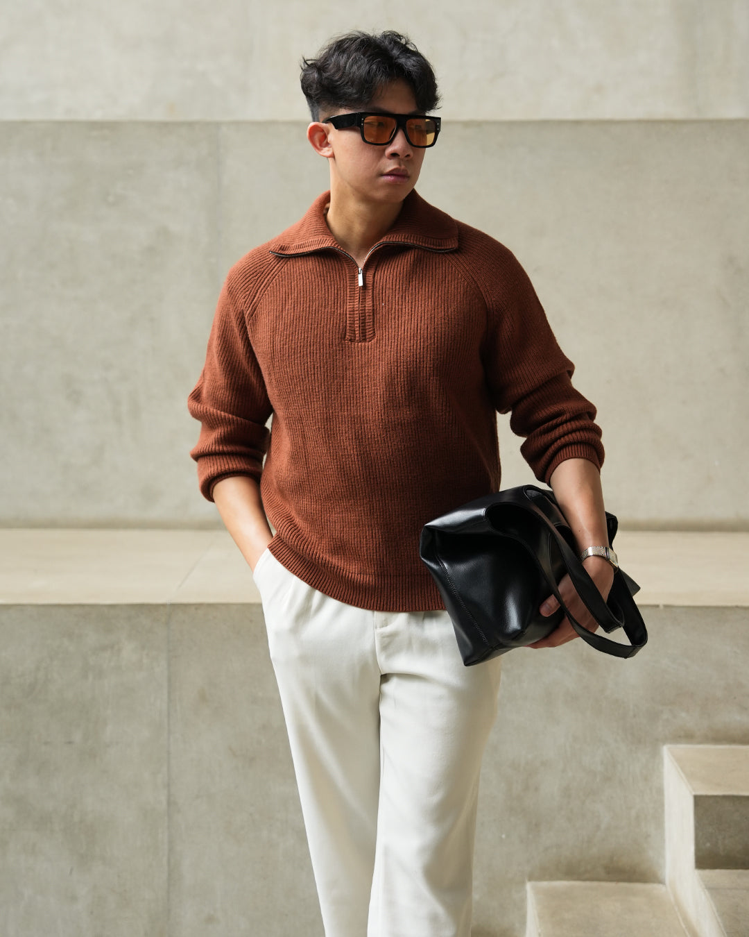 Classic Pull-Zipper SIGNORE - Camel