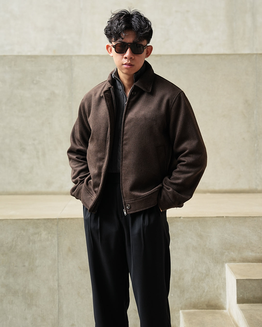 Woolaken Minimal Jacket - Coffee