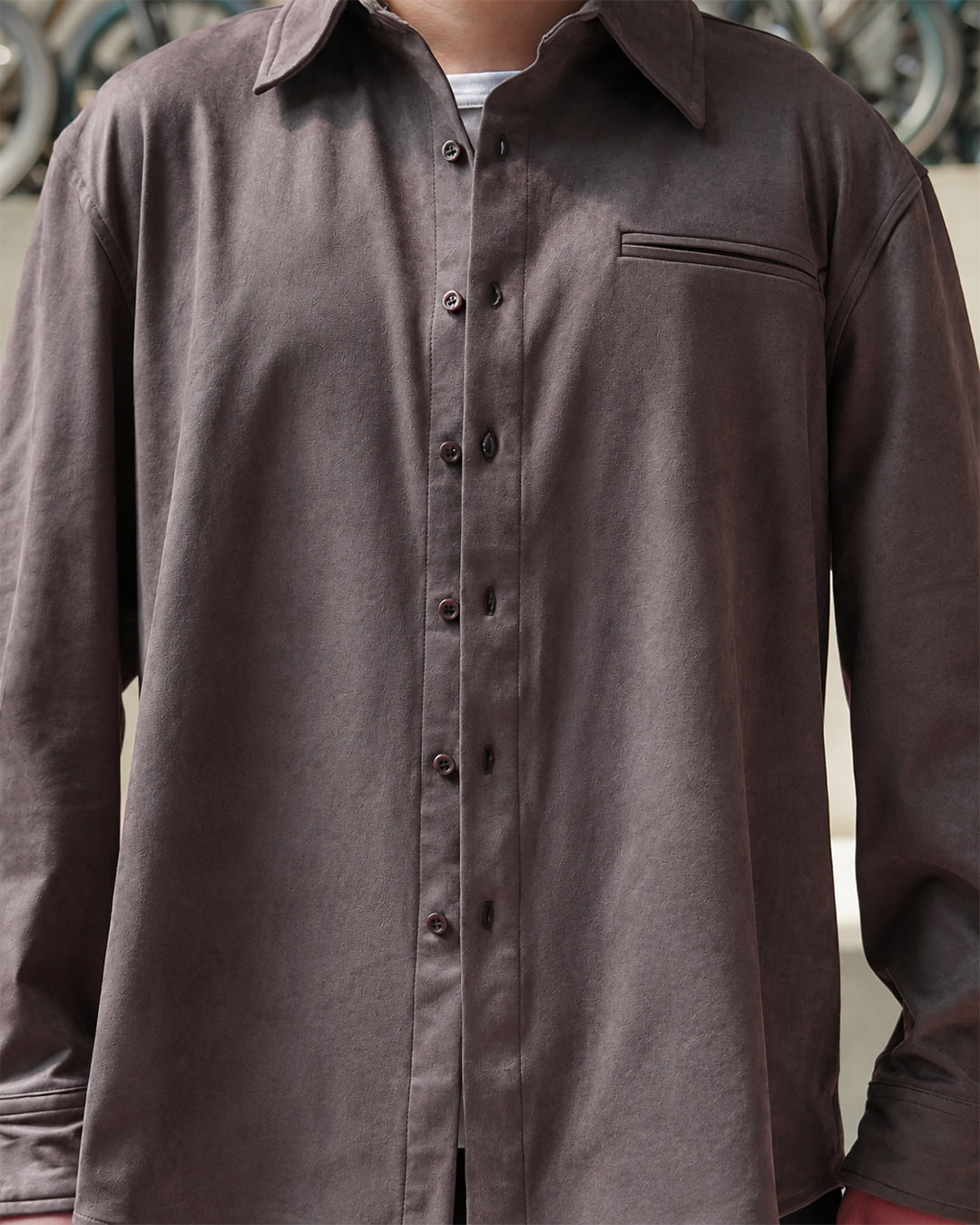Valeno Shirt Suede Fabric