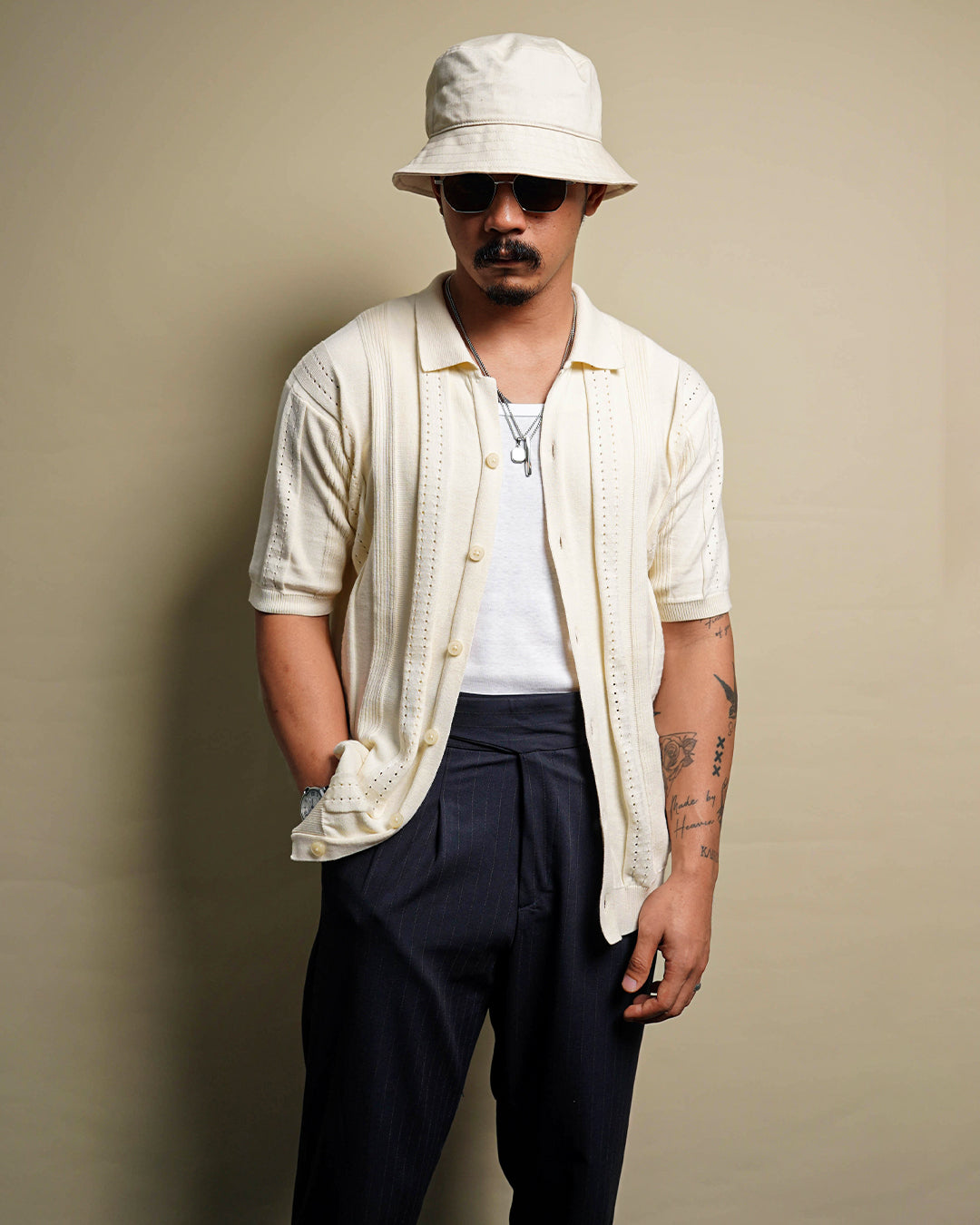 Lexington Knitwear Short Shirt Sleeve - Offwhite