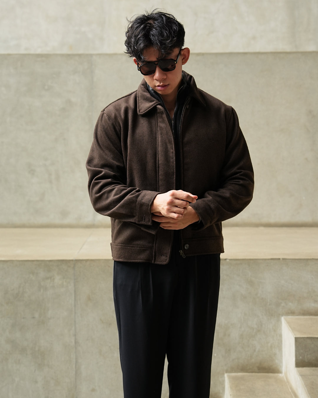 Woolaken Minimal Jacket - Coffee