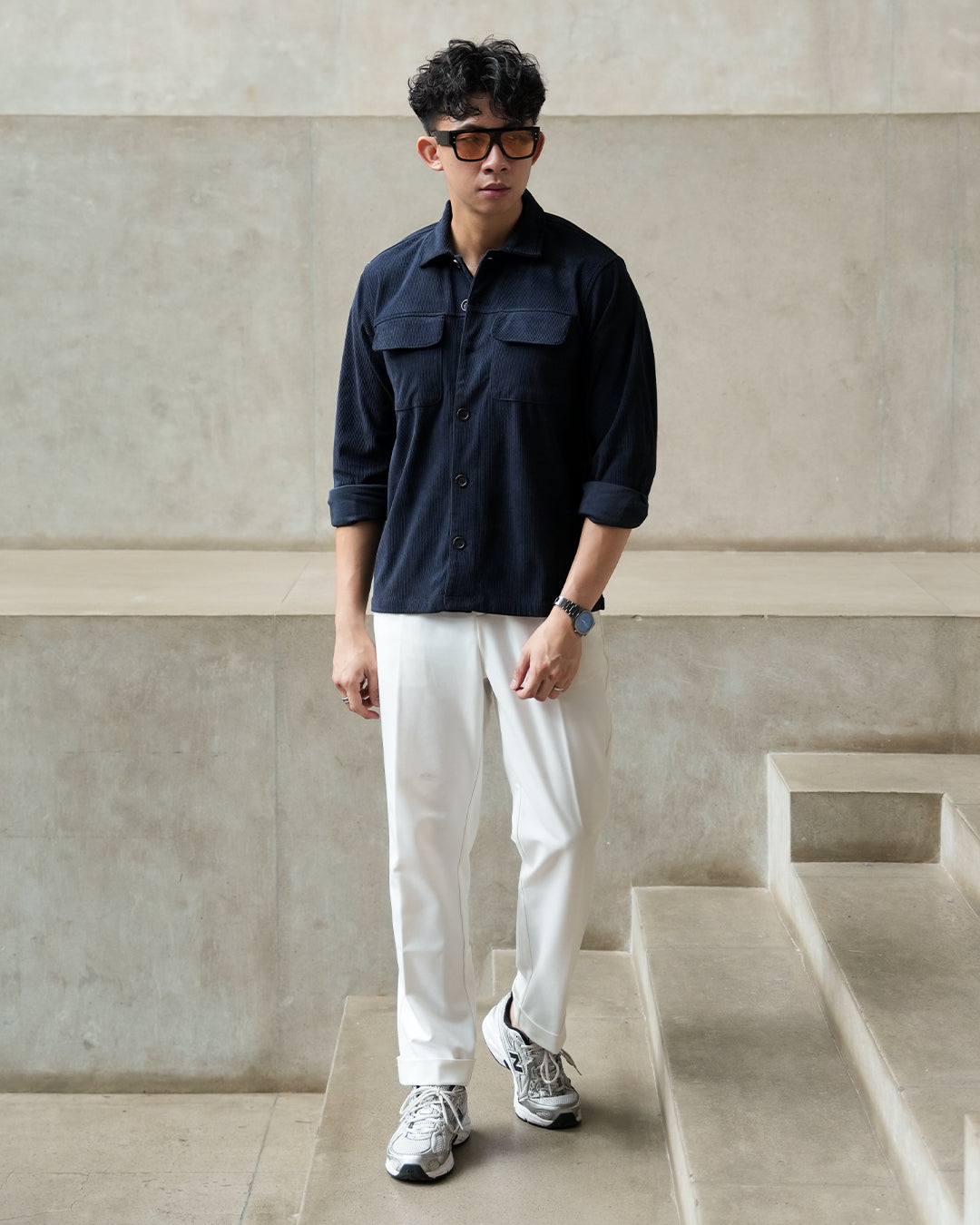 Corduroy Overshirt SIGNORE - Navy