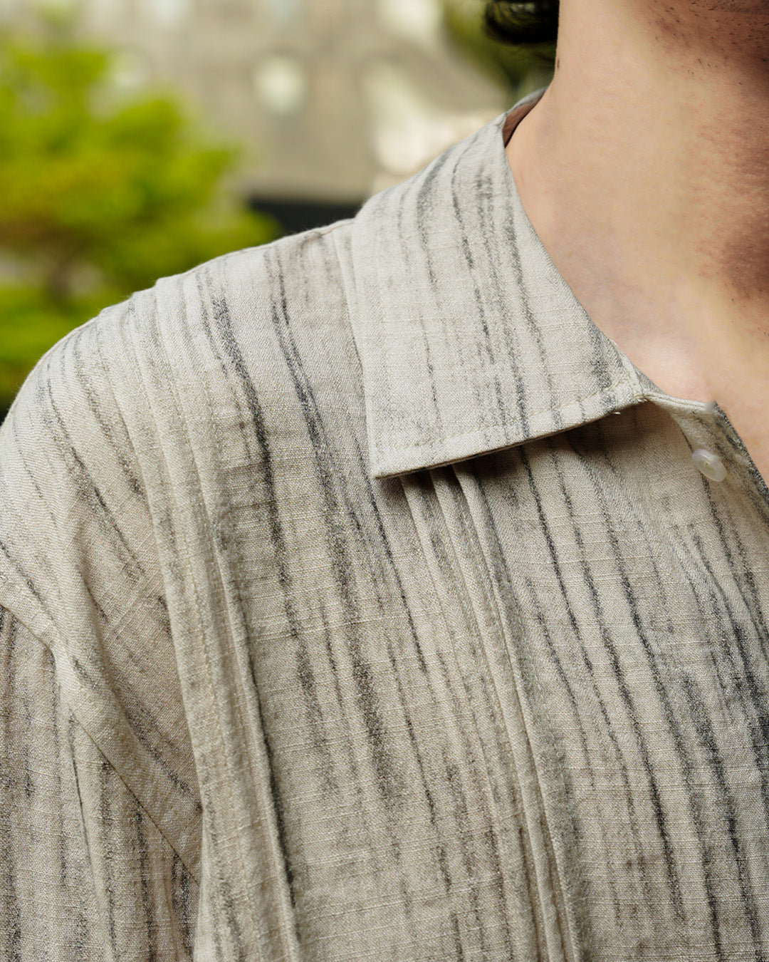 Pintuck Abstract Shirt