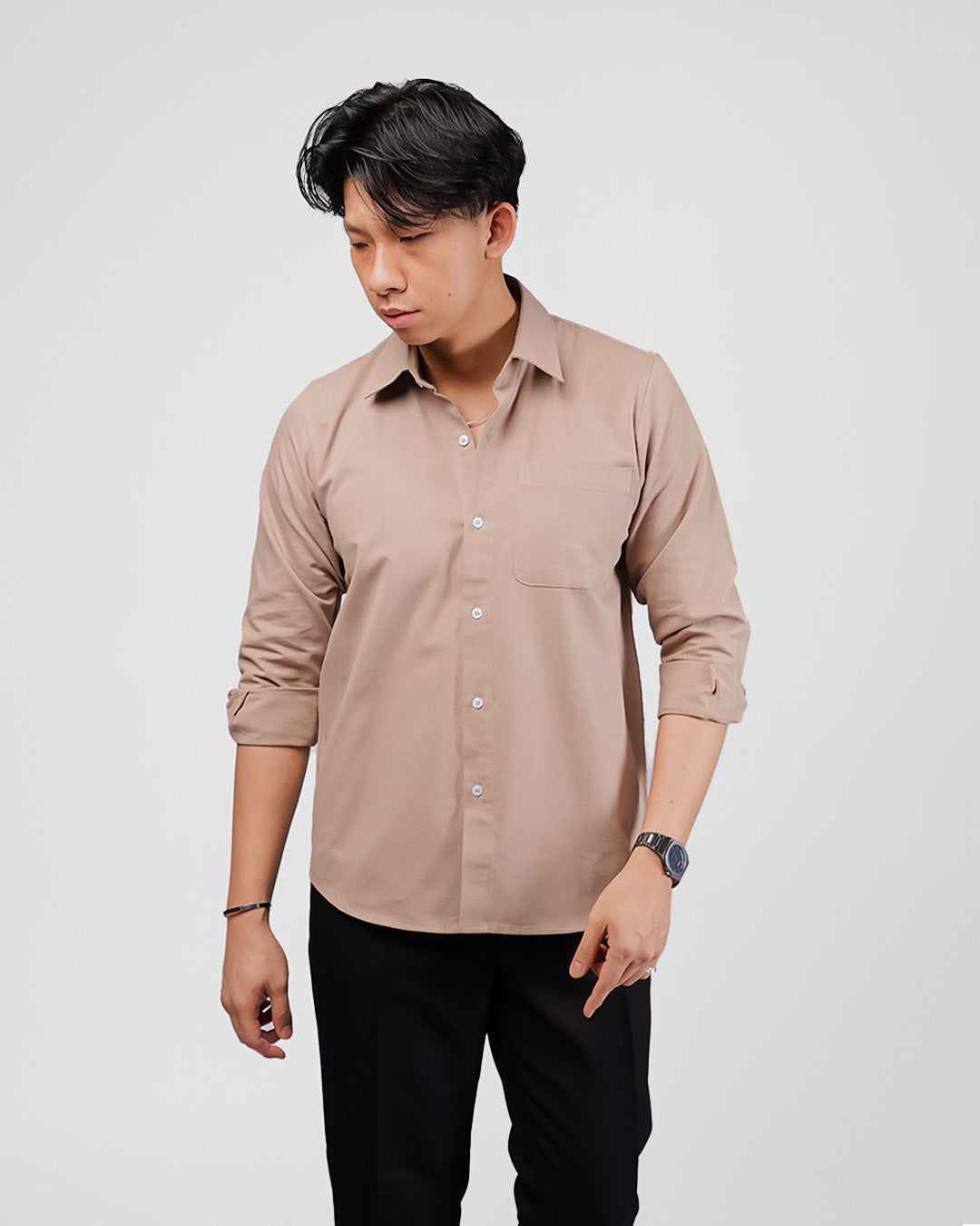 HOMME Linen Shirt - Mocca