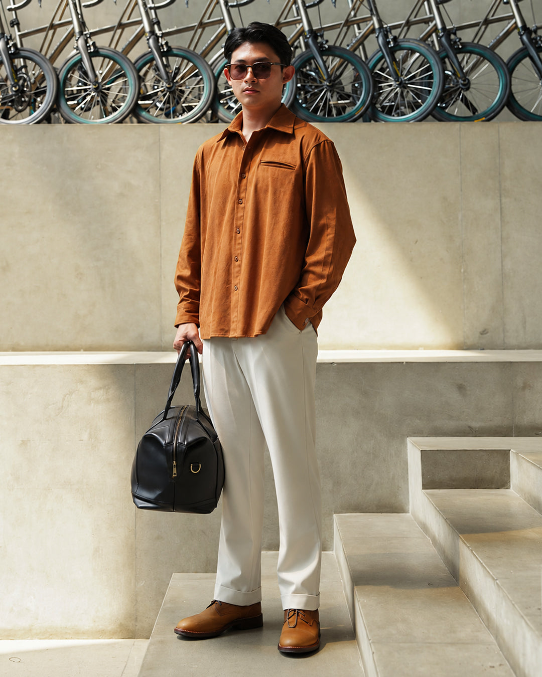Valeno Shirt Suede Fabric