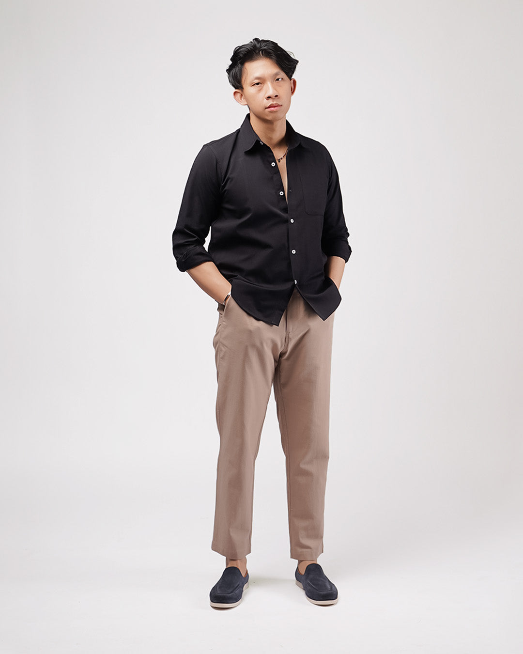 HOMME Linen Shirt - Black