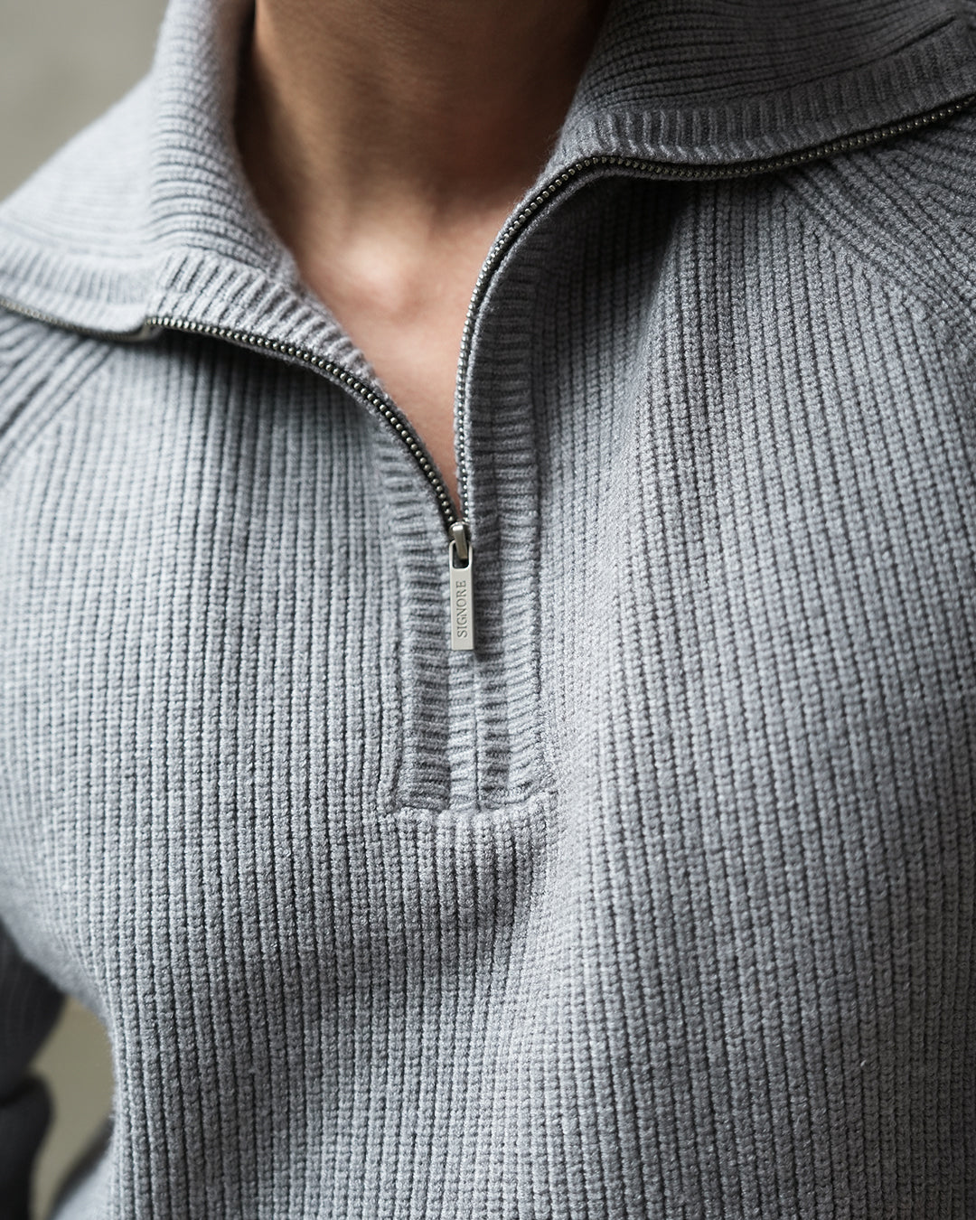 Classic Pull-Zipper SIGNORE - Gray