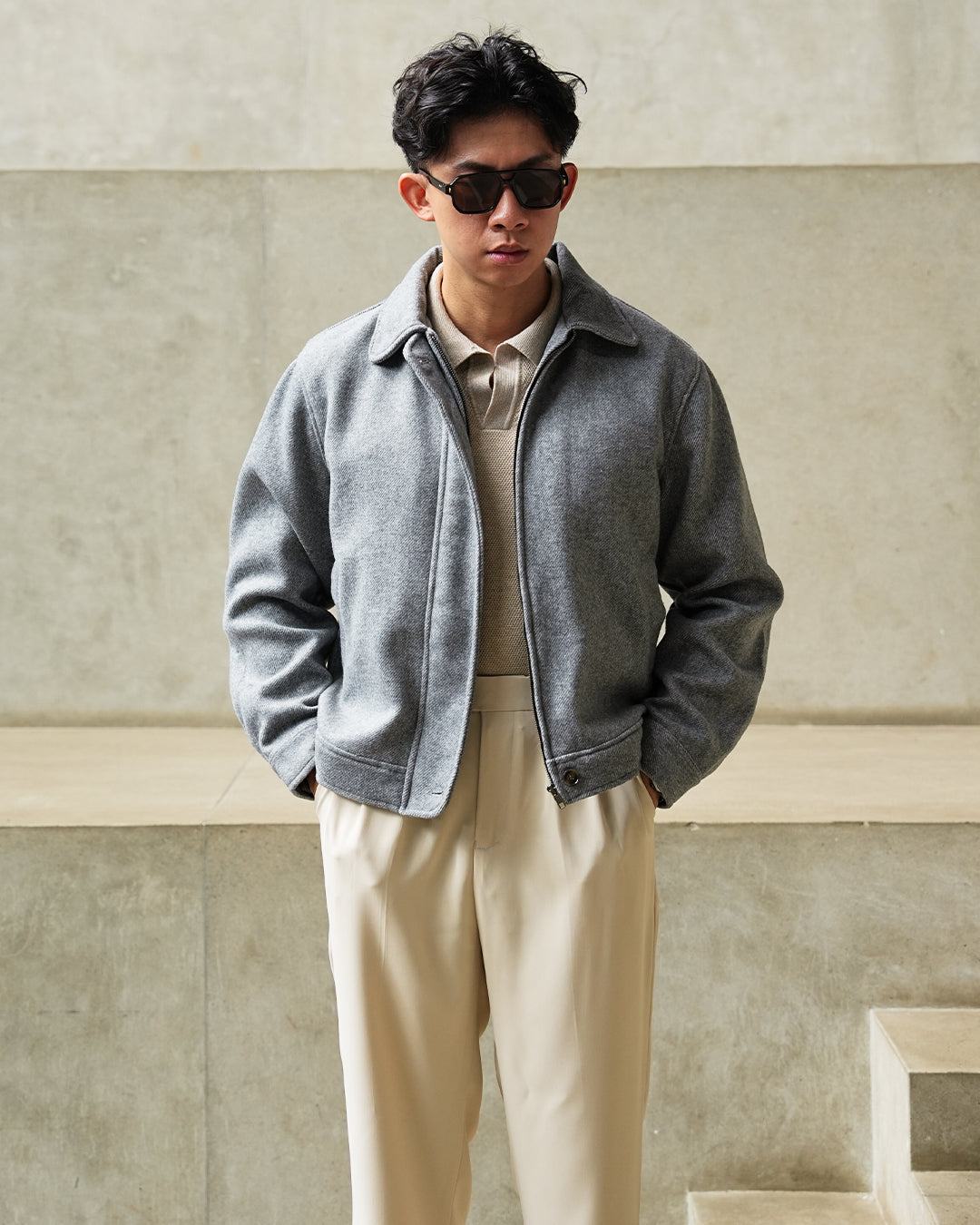 Woolaken Minmal Jacket - Gray