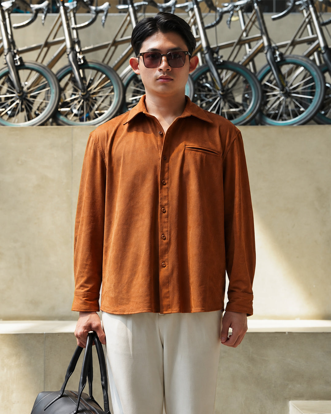 Valeno Shirt Suede Fabric