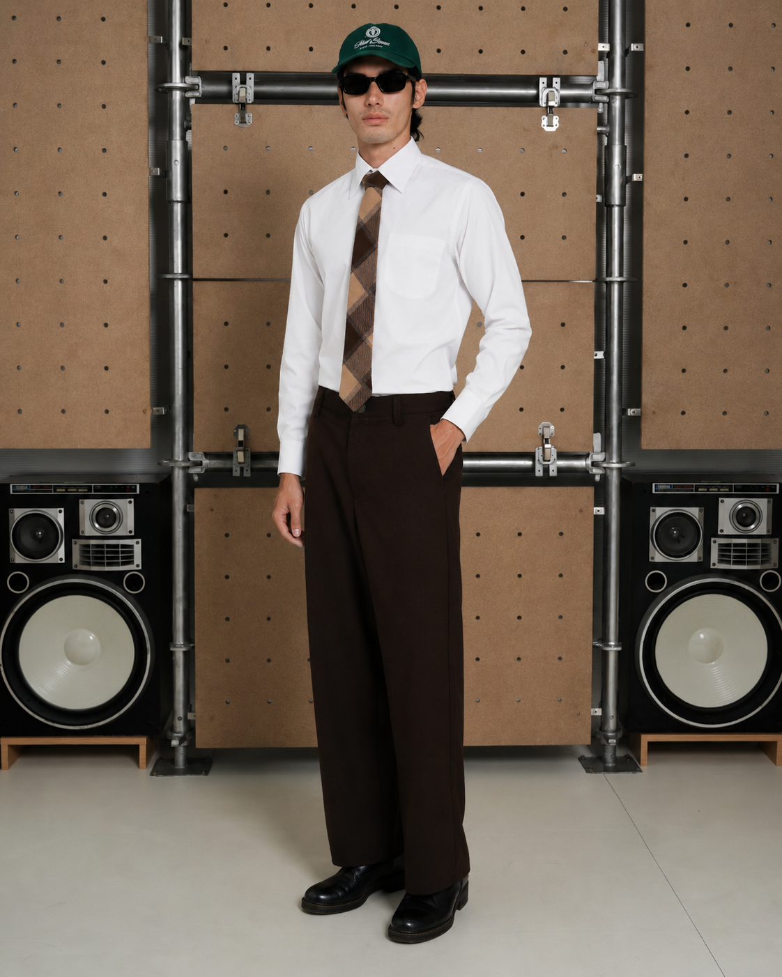 Heavy Twill Straight Pants - Coffee