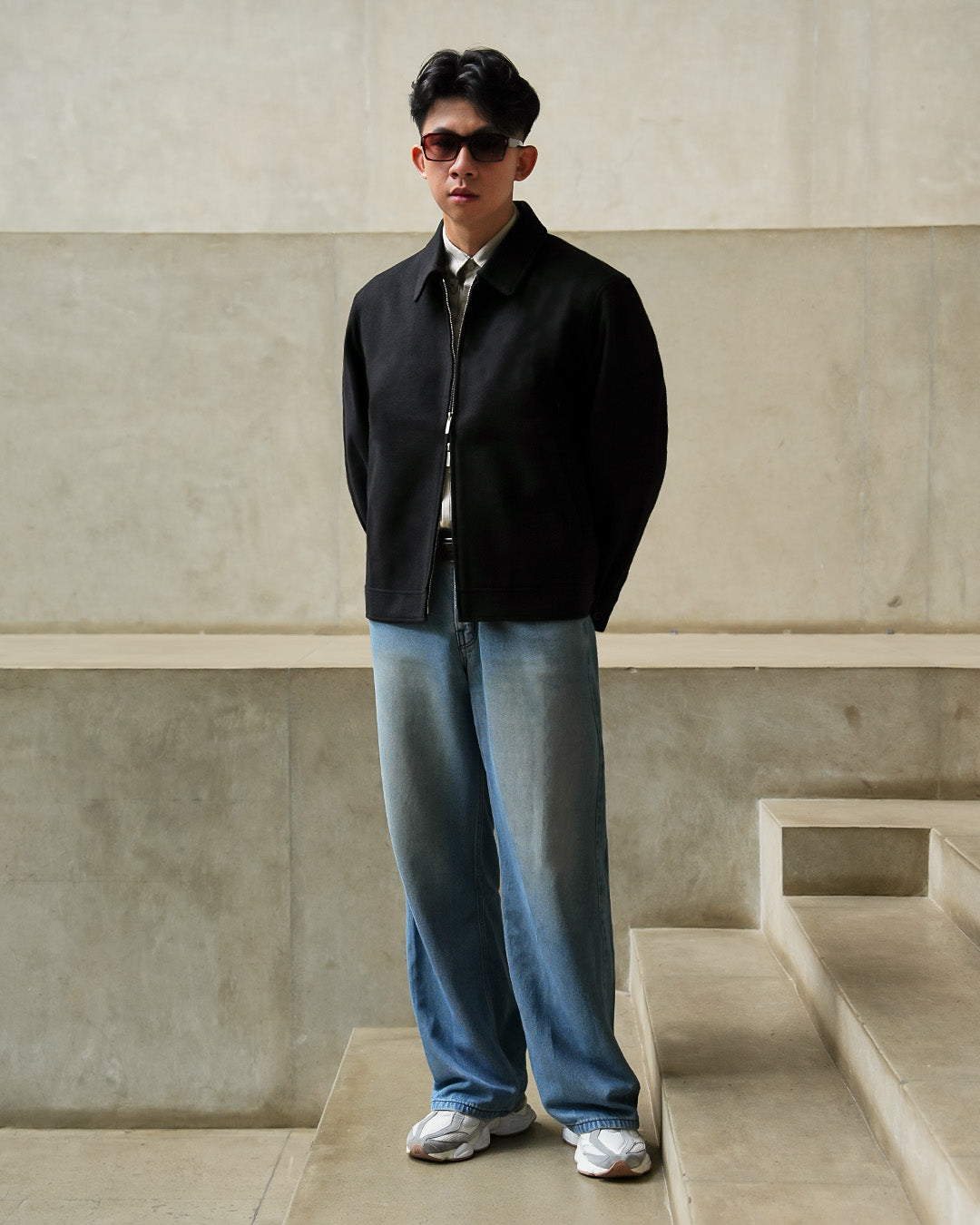Wool Fiber Jacket - Black