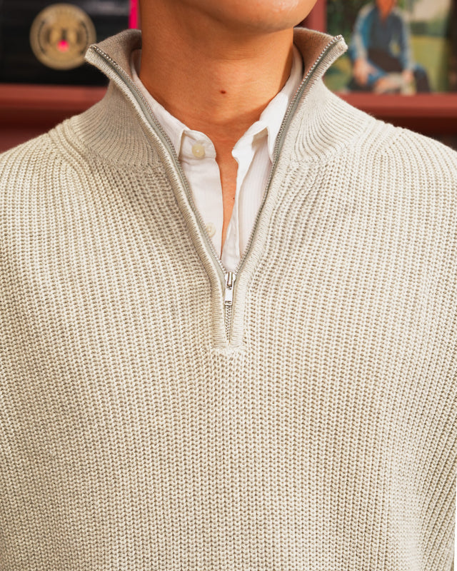 Cotton Rich Half Zip Knitwear