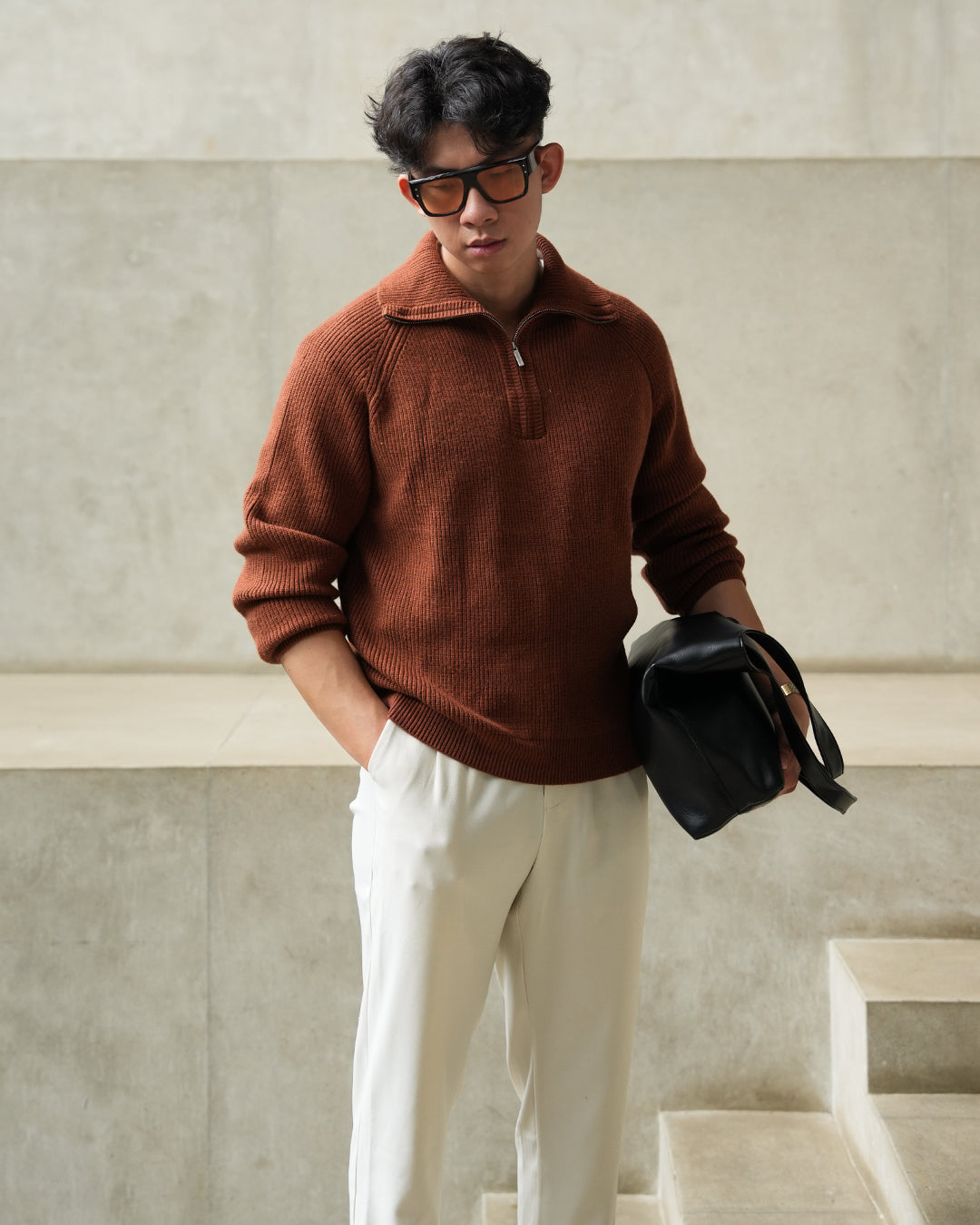 Classic Pull-Zipper SIGNORE - Camel