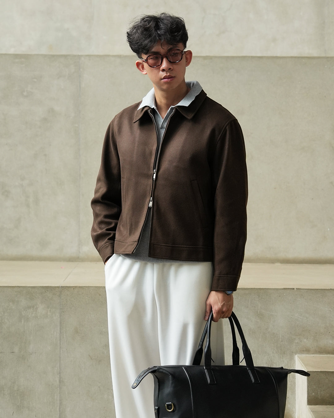 Wool Fiber Jacket SGNR - Coffee