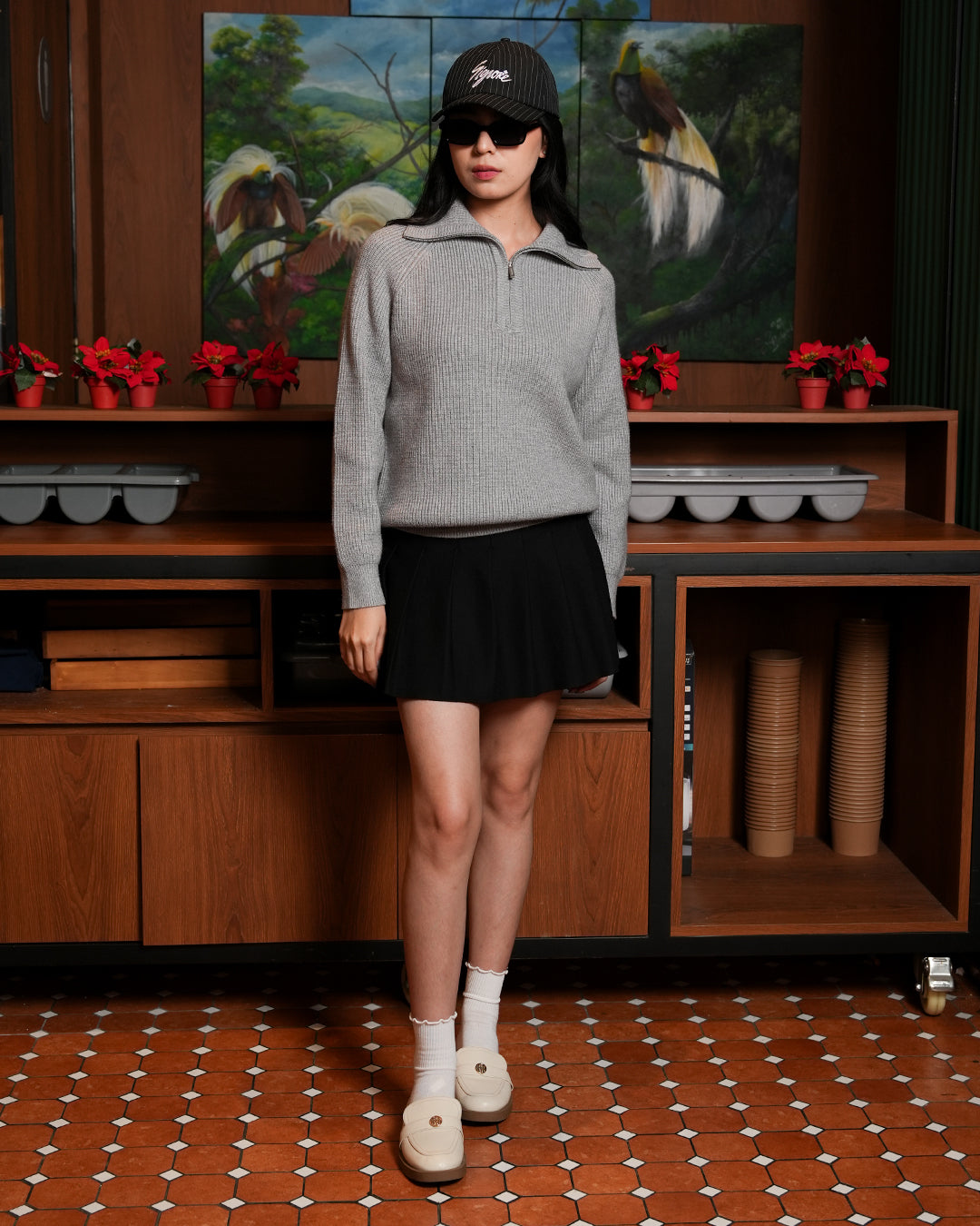 Classic Pull-Zipper SIGNORE - Gray
