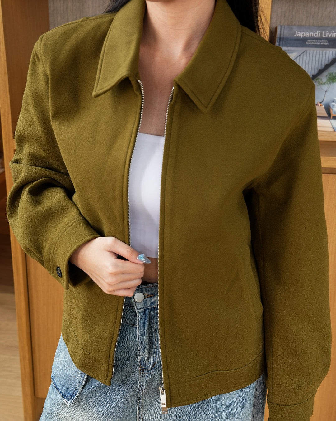 Wool Fiber Jacket SGNR - Olive