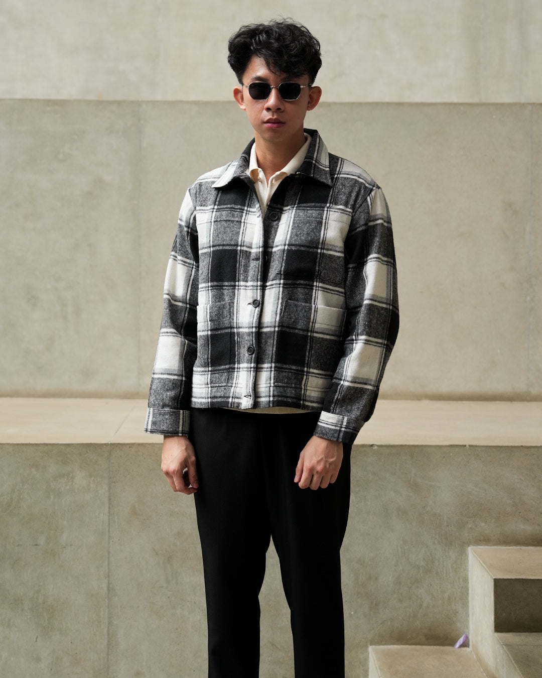 Overshirt Flannel Jacket Limited - Monochrome