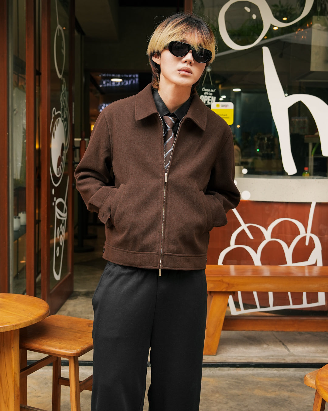 Wool Fiber Jacket SGNR - Coffee