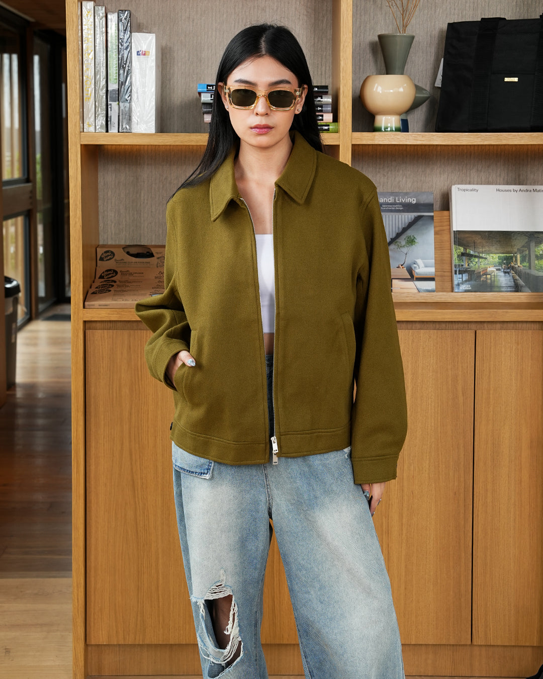 Wool Fiber Jacket SGNR - Olive