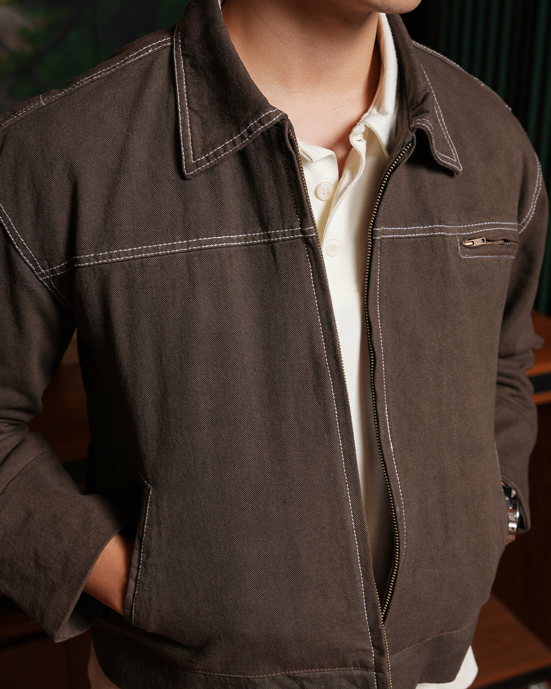 Detroit Denim Jacket Limited - Coffee