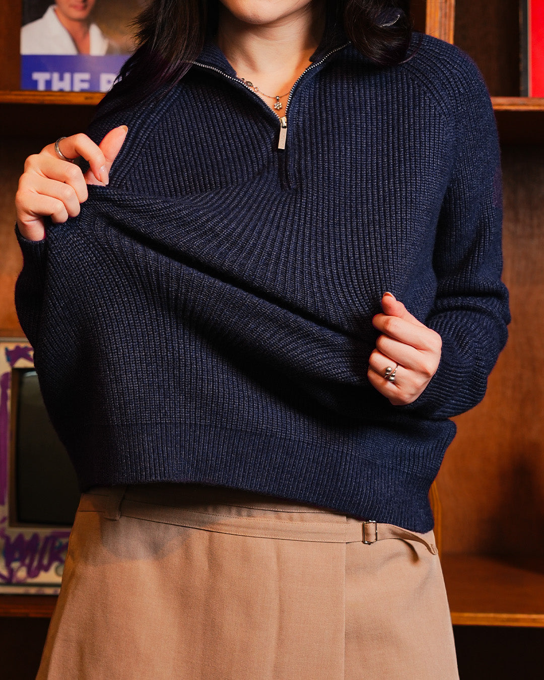 Minimal Knitwear Half Zip