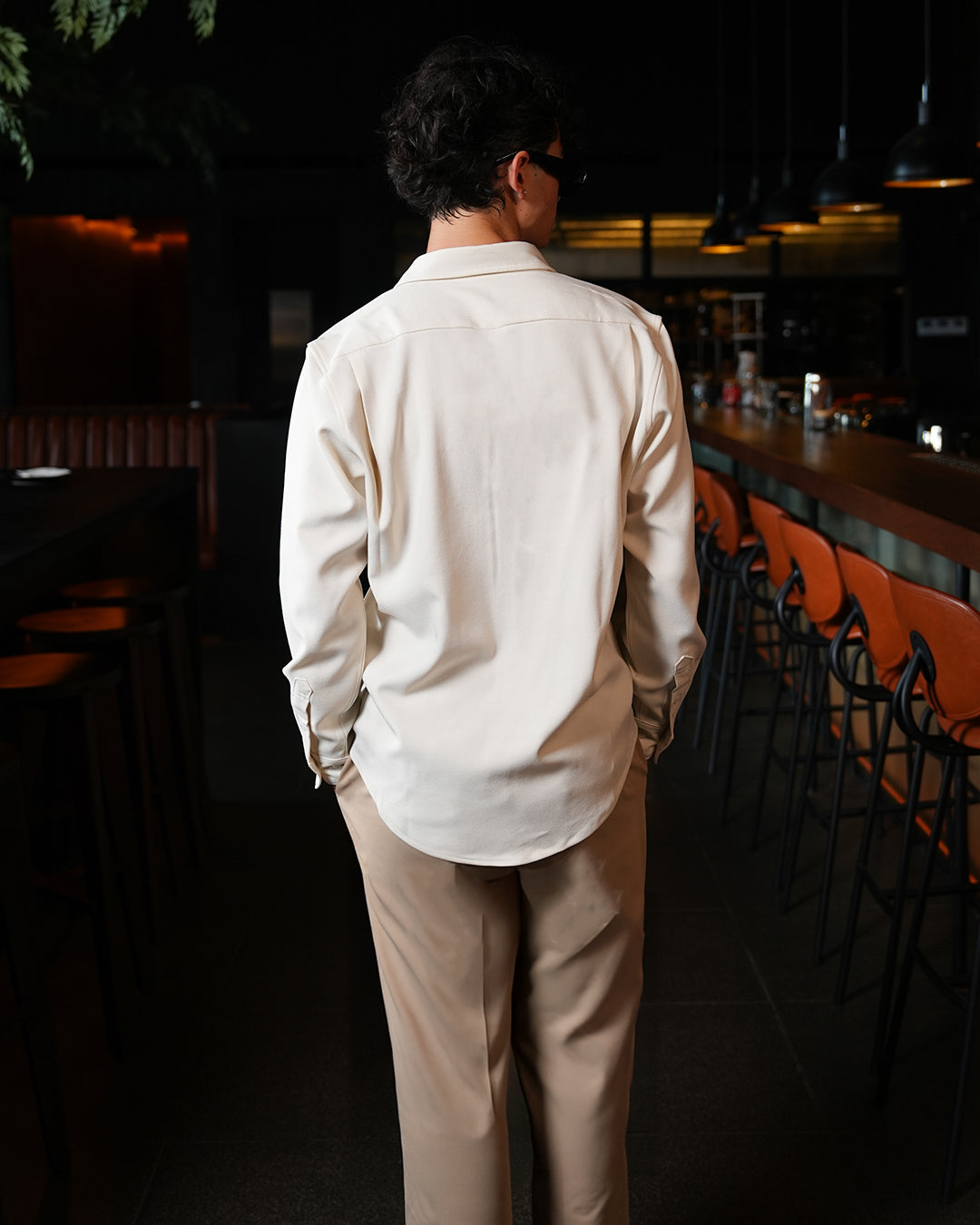 Twill Texture Shirt - Offwhite