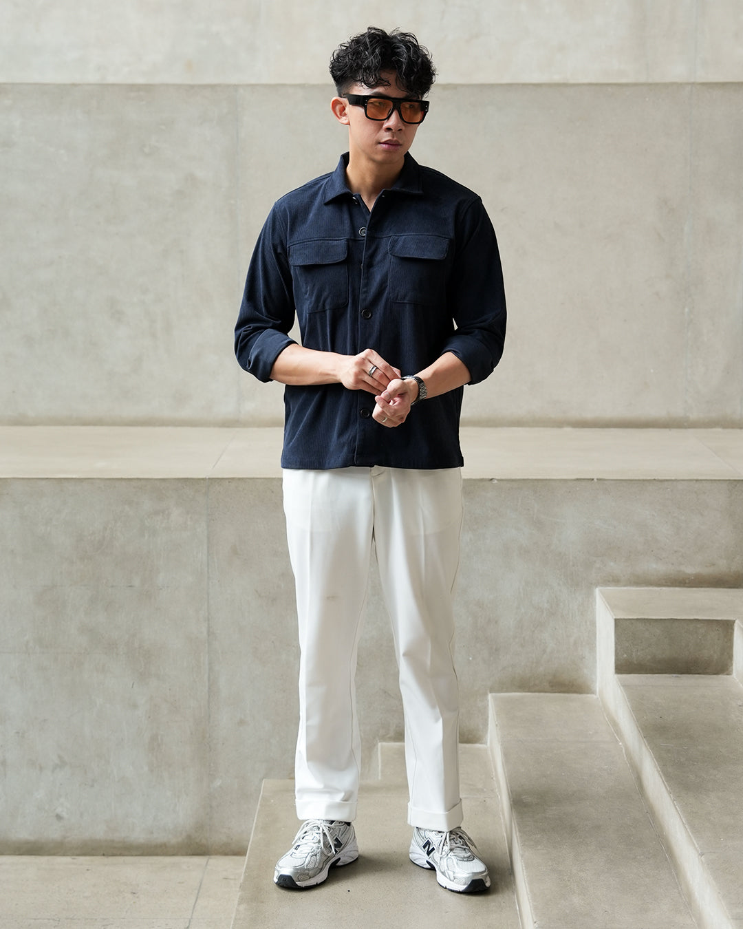 Corduroy Overshirt SIGNORE - Navy