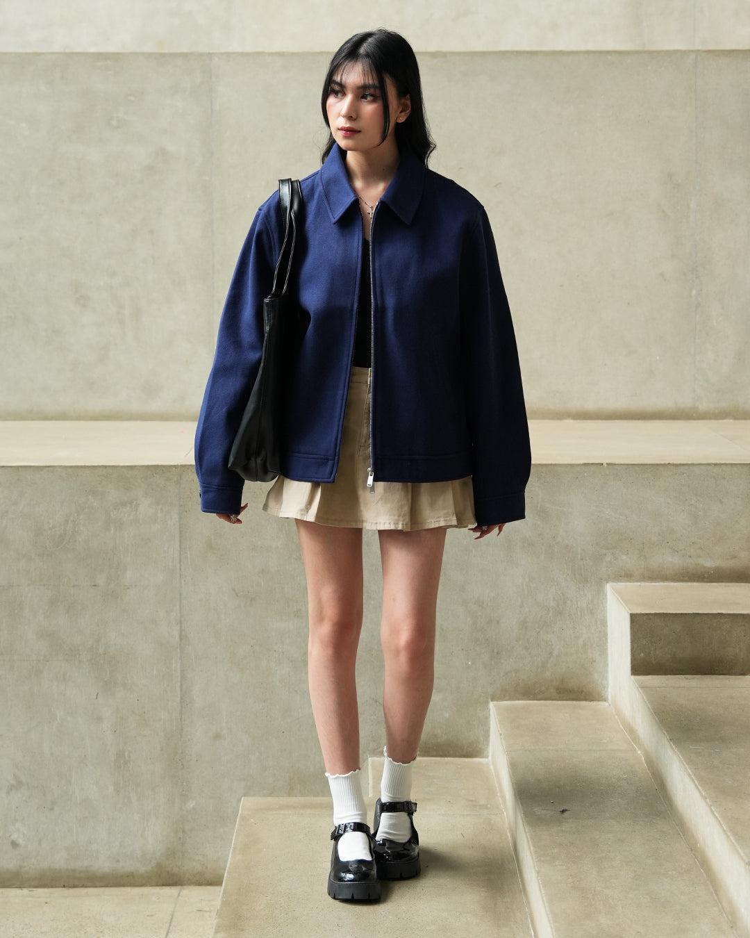 Wool Fiber Jacket SGNR - Navy