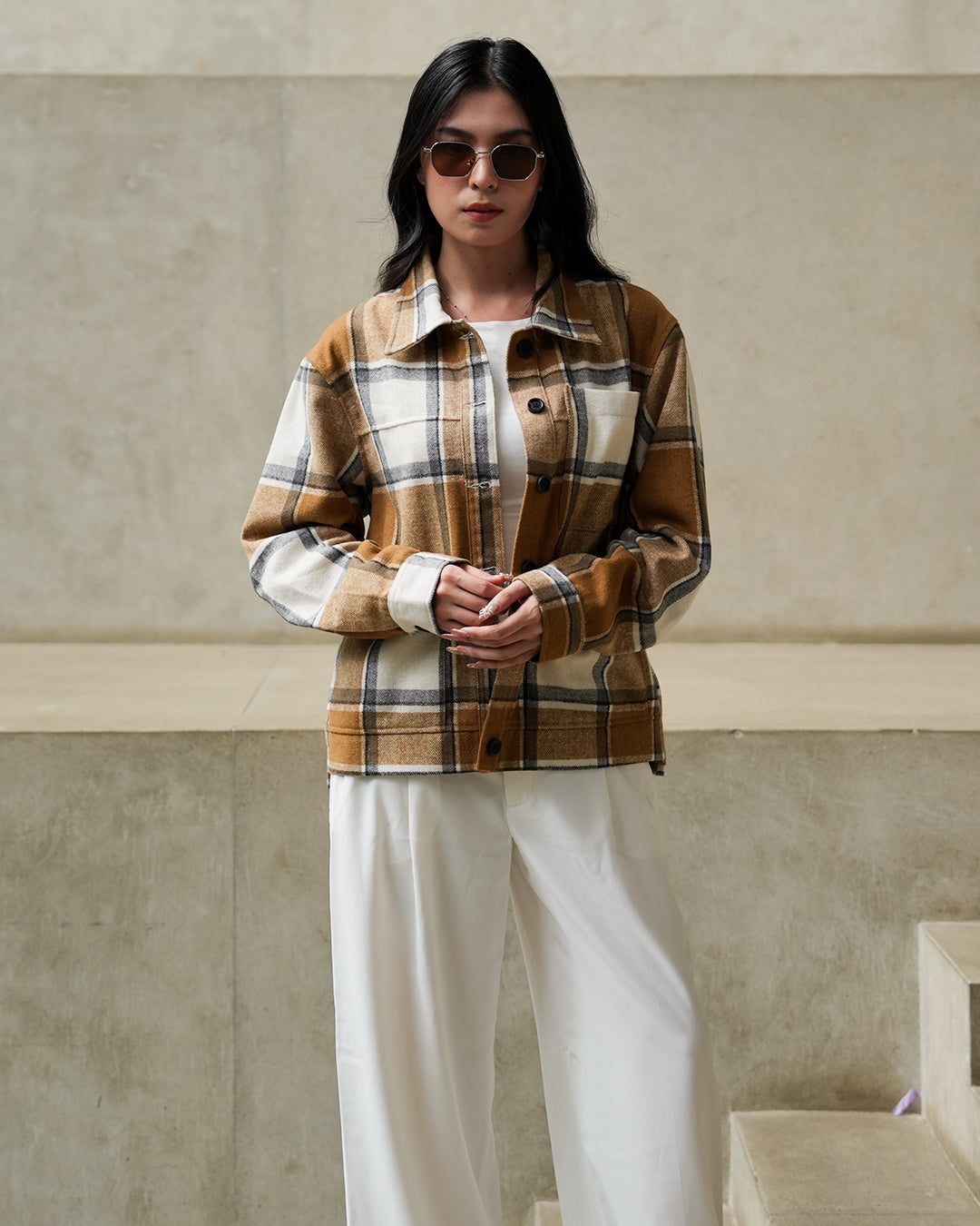 Overshirt Flannel Jacket Limited - Camel Cream