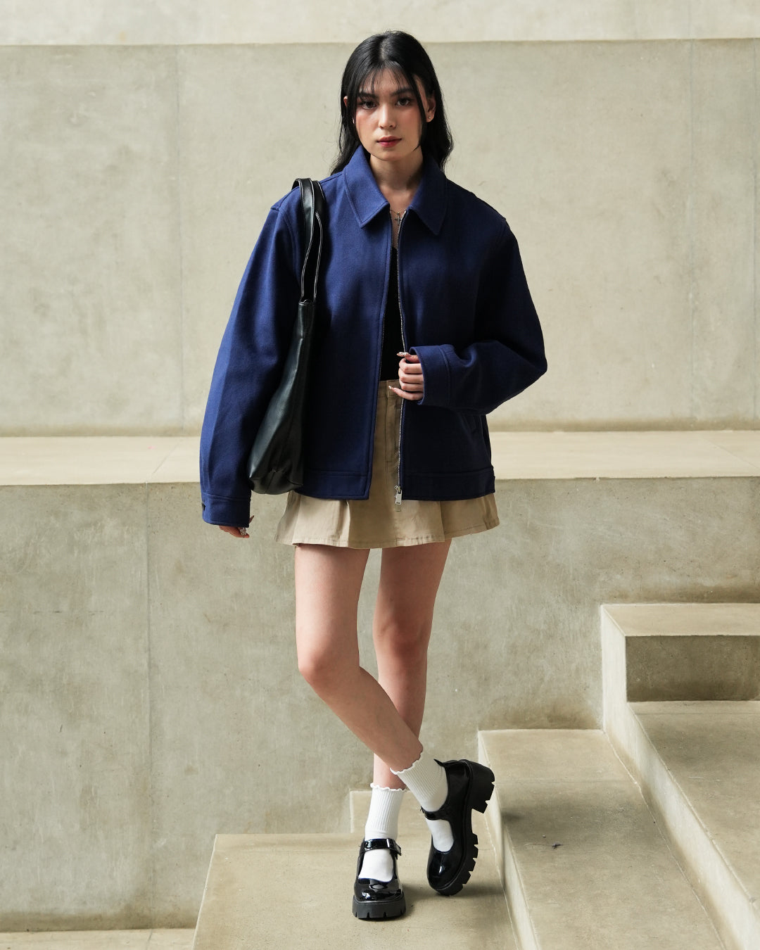 Wool Fiber Jacket SGNR - Navy