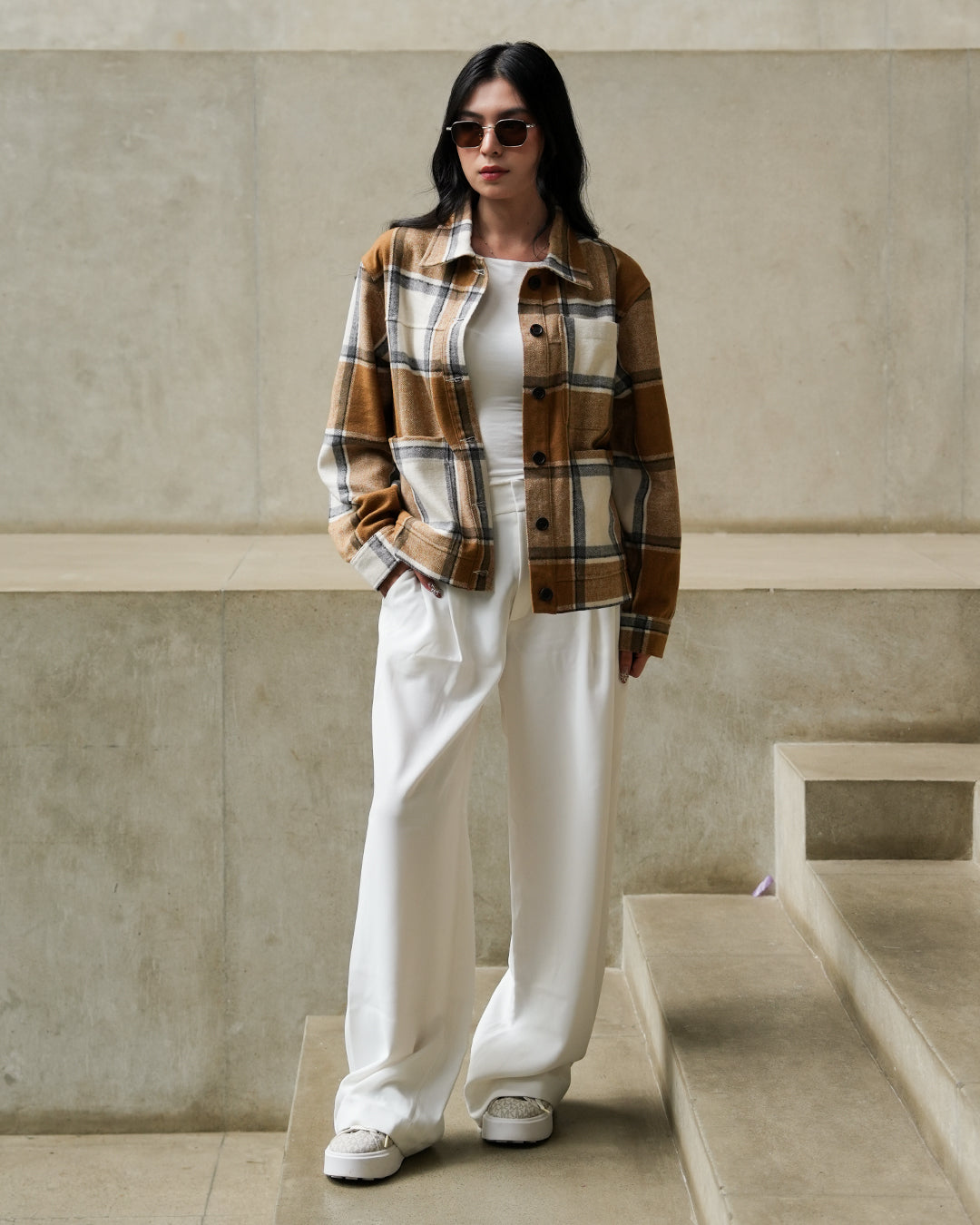 Overshirt Flannel Jacket Limited - Camel Cream