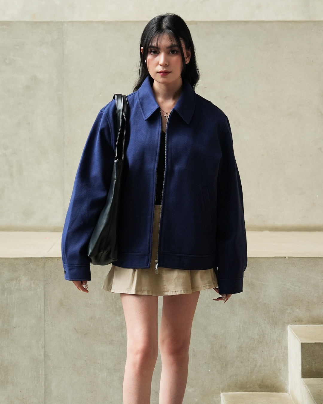 Wool Fiber Jacket SGNR - Navy