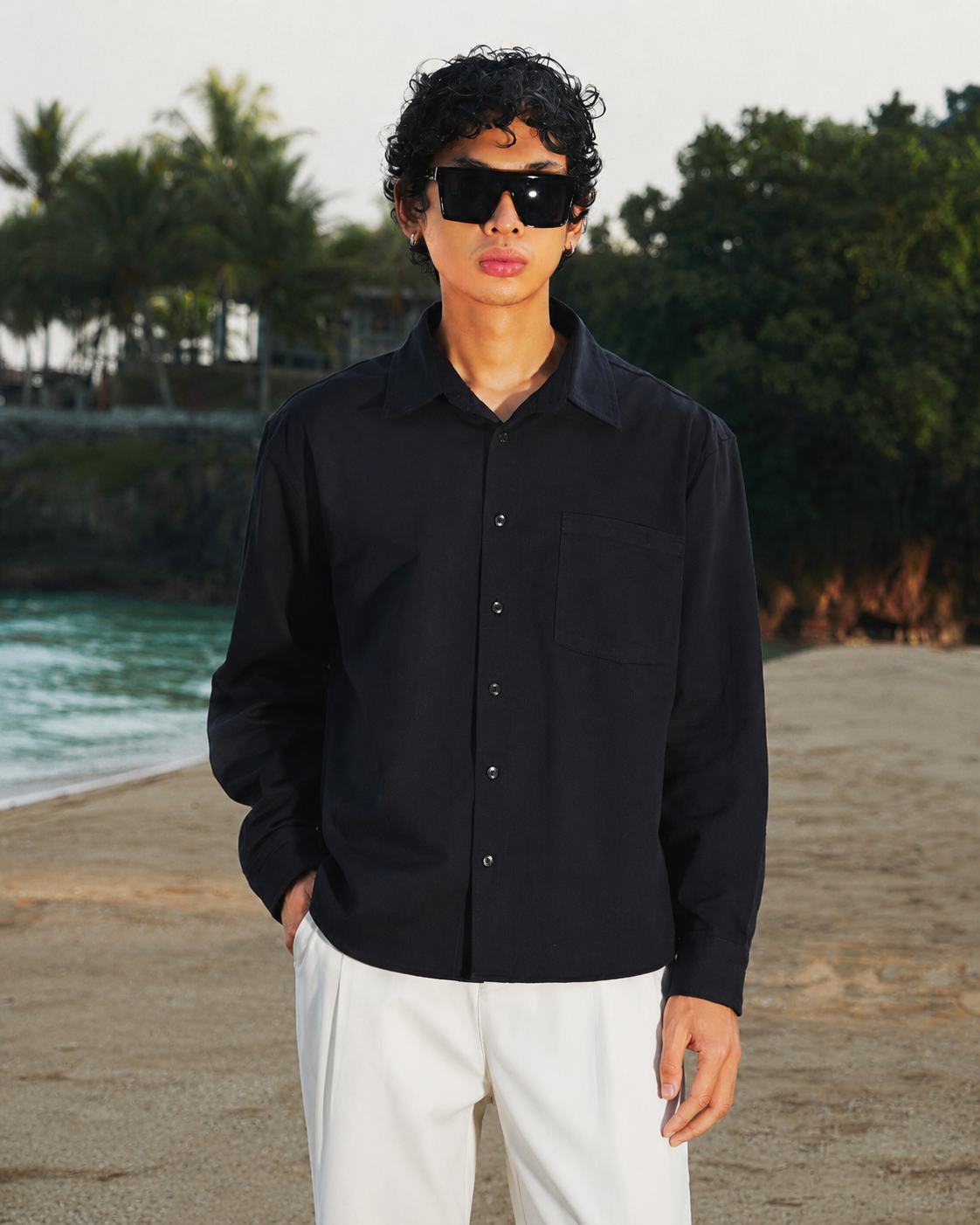 Linen Shirt - Black
