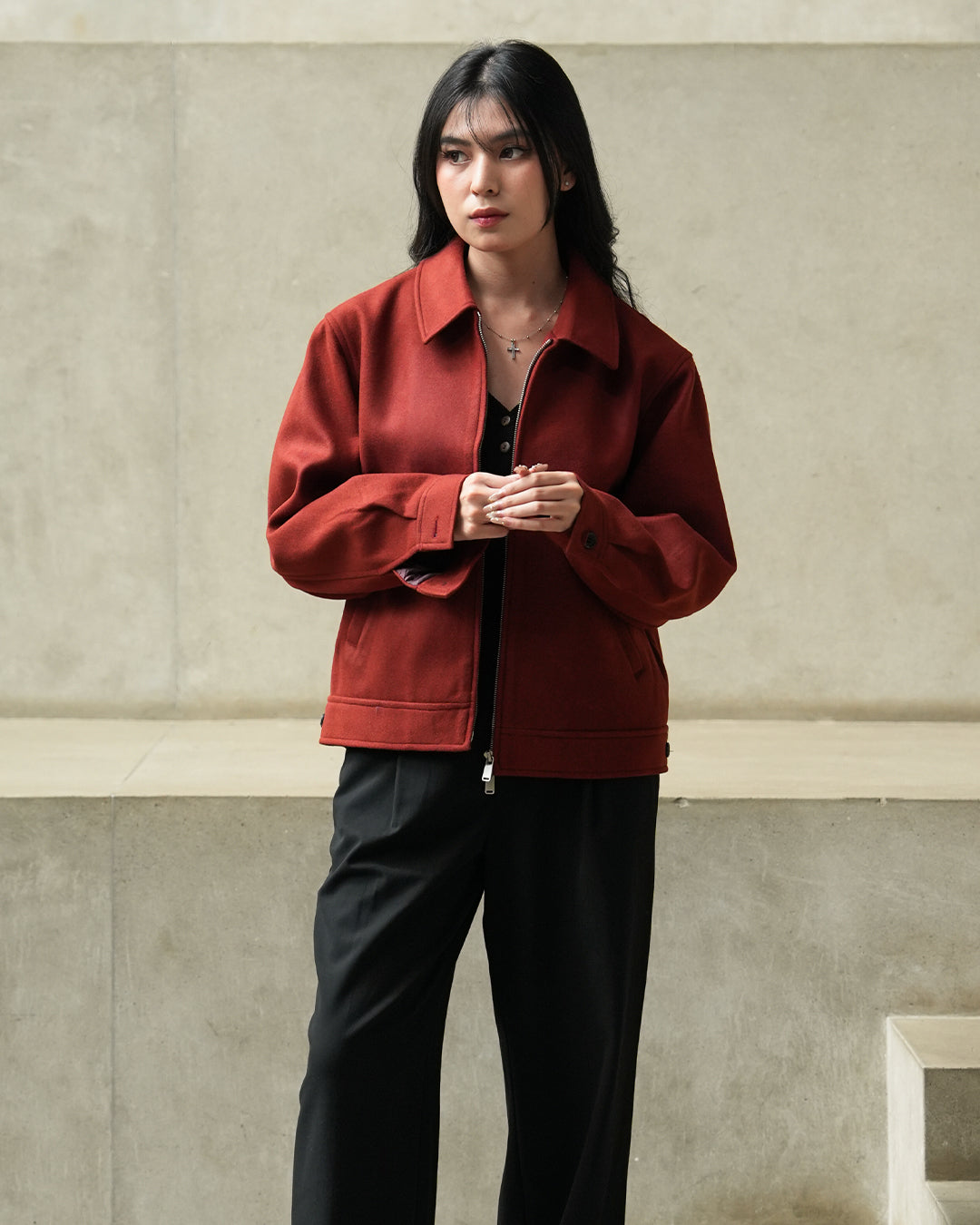Wool Fiber Jacket SGNR - Teracotta