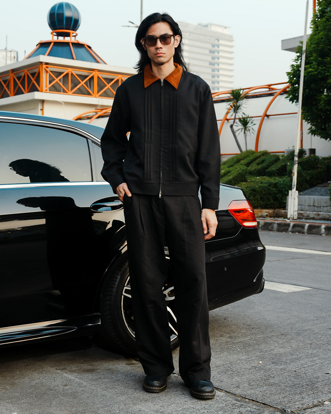 Milano Pleat Jacket - Black